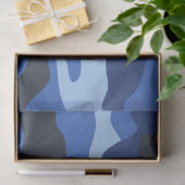 カモフラージブルー迷彩柄軍パターン 薄葉紙 (ギフト)