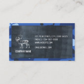 カモフラージブルー迷彩柄陸軍屋外用品 名刺 (裏面)