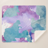 カモフラージブルー シェルパブランケット (正面(横))