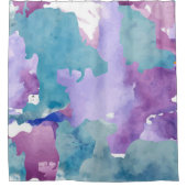 カモフラージブルー シャワーカーテン (正面)