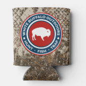 カモフラージホワイトバッファローアウトドアクーラーボックス 缶クーラー (裏面)