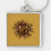 カモフラージムースブレイクアウト迷彩柄 キーホルダー (正面)