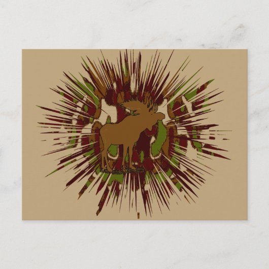 カモフラージムースブレイクアウト迷彩柄 ポストカード (正面)