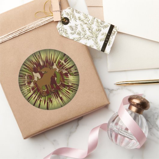 カモフラージムースブレイクアウト迷彩柄 ラウンドシール (ギフト)