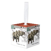 カモフラージムース(カモース) キューブオーナメント (正面アングル)