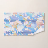 カモフラージメタリックピンクブルー金ゴールド抽象芸術 バスタオルセット (ハンドタオル)