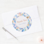 カモフラージメタリックピンクブルー金ゴールド抽象芸術 ラウンドシール (封筒)