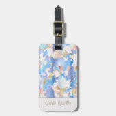 カモフラージメタリックピンクブルー金ゴールド抽象芸術 ラゲッジタグ (正面縦)