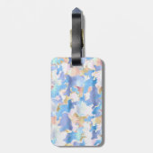 カモフラージメタリックピンクブルー金ゴールド抽象芸術 ラゲッジタグ (裏面縦)