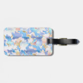 カモフラージメタリックピンクブルー金ゴールド抽象芸術 ラゲッジタグ (裏面横)