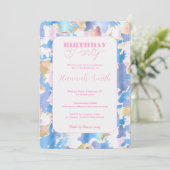 カモフラージメタリックピンクブルー金ゴールド抽象芸術 招待状 (スタンド正面)