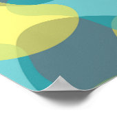 カモフラージモダン,,カッコいい,トレンディー,都市幾何学 ポスター (角)