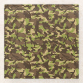 カモフラージュのカスケード ガラスコースター (正面)