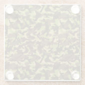 カモフラージュのカスケード ガラスコースター (裏面)