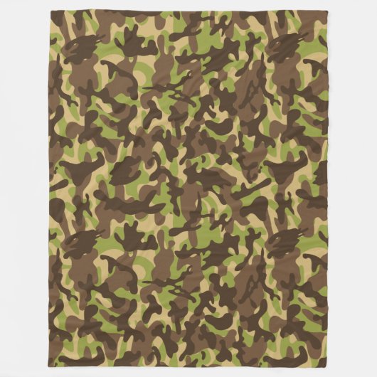 カモフラージュのカスケード フリースブランケット (正面)