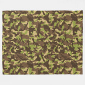 カモフラージュのカスケード フリースブランケット (正面(横))