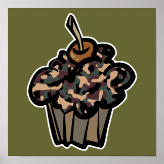 カモフラージュのカップケーキ ポスター