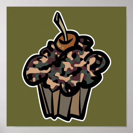 カモフラージュのカップケーキ ポスター (正面)