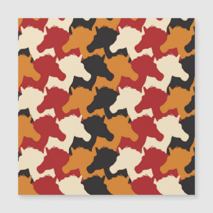 カモフラージュのユニコーンの頭、繰り返しパターン。