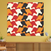 カモフラージュのユニコーンの頭、繰り返しパターン。 キャンバスプリント (インサイチュ (リビング))