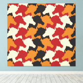 カモフラージュのユニコーンの頭、繰り返しパターン。 キャンバスプリント (インサイチュ (ウッドフロア))