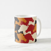 カモフラージュのユニコーンの頭、繰り返しパターン。 コーヒーマグカップ (正面右)