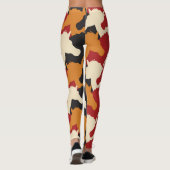 カモフラージュのユニコーンの頭、繰り返しパターン。 レギンス (裏面)