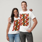 カモフラージュのユニコーンの頭、繰り返しパターン。 Tシャツ (ユニセックス)