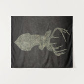 カモフラージュのリーガルバックトロフィーディアシルエット タペストリー (正面(横))