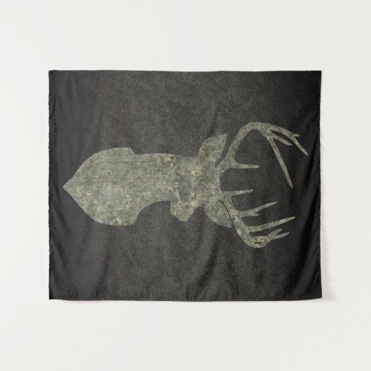 カモフラージュのリーガルバックトロフィーディアシルエット タペストリー (正面(横))