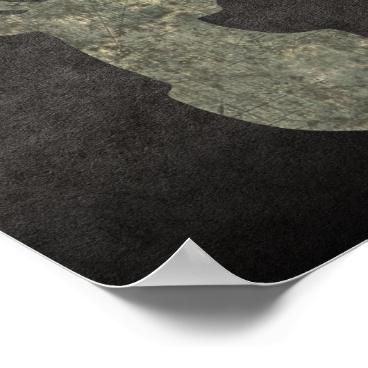 カモフラージュのリーガルバックトロフィーディアシルエット ポスター (角)