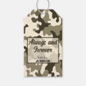 カモフラージュの茶色とタン ギフトタグ (正面)