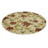 カモフラージュの象とヤシ カッティングボード (角)