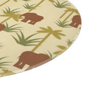 カモフラージュの象とヤシ カッティングボード (角)