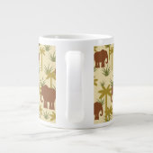 カモフラージュの象とヤシ ジャンボコーヒーマグカップ (裏面)