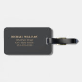 カモフラージュウッドランド迷彩柄カキタンブラックモノグラム ラゲッジタグ (裏面横)