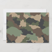 カモフラージュウッドランド迷彩柄軍隊クリスマス写真 シーズンカード (裏面)