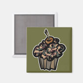カモフラージュカップケーキ マグネット (正面/裏面)