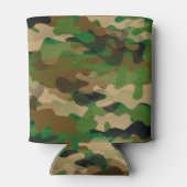 カモフラージュクーラーボックスグリーンブラウンベージュ 缶クーラー (裏面)