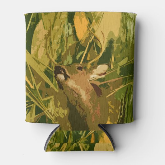 カモフラージュクーラーボックスシカ迷彩柄 缶クーラー (正面)