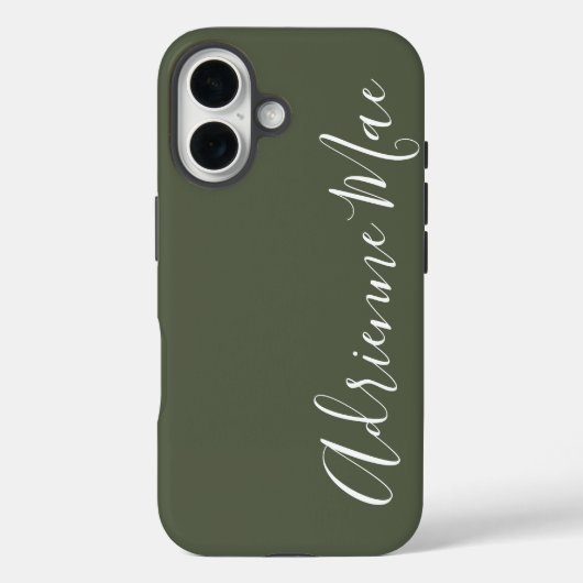 カモフラージュグリーンがおしゃれな名入れCase-Mateケース Case-Mate iPhoneケース (裏面)