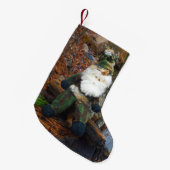 カモフラージュサンタ スモールクリスマスストッキング (正面 (吊り時))