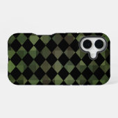 カモフラージュチェック柄 iPhone 16ケース (裏面横)
