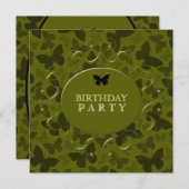 カモフラージュチョウ 招待状 (正面/裏面)