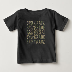 カモフラージュチーム 3年生 スクワッド バックトゥスクール 先生 ベビーTシャツ