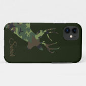 カモフラージュディアスタグインカーキグリーンアニマルアート Case-Mate iPhoneケース (裏面(横))