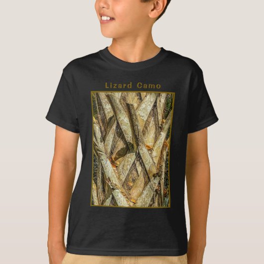 カモフラージュトカゲ Tシャツ (正面)