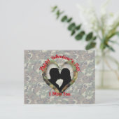 カモフラージュハート恋しく思-バレンタインデーのあなた シーズンポストカード (スタンド正面)