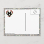 カモフラージュハート恋しく思-バレンタインデーのあなた シーズンポストカード (裏面)