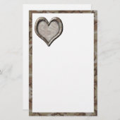 カモフラージュハート – 砂漠 便箋 (正面/裏面)